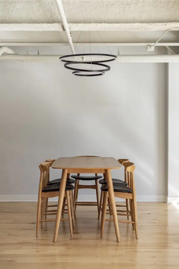 Modern dining table design and dining area setup